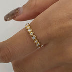 18K Gold Rising Sun Stacking Rings Set