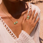 18K Gold Aqua Obsession Blue Starfish Statement Ring