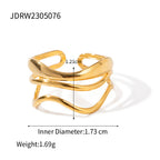 18K Gold Free Spirit Wave Band Ring