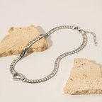 14K Gold Cuban Link Heart Necklace