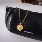 18K Gold Queen Bee Coin Pendant Necklace