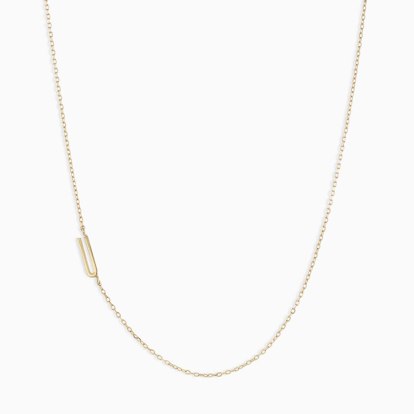 18K Gold Minimalist Initial Choker Necklace