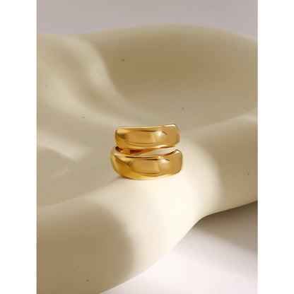 18K Gold Double Band Ring