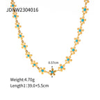 18K Gold Flower Blossom Chain Bracelet