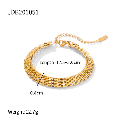 18K Gold Watch Chain Bracelet