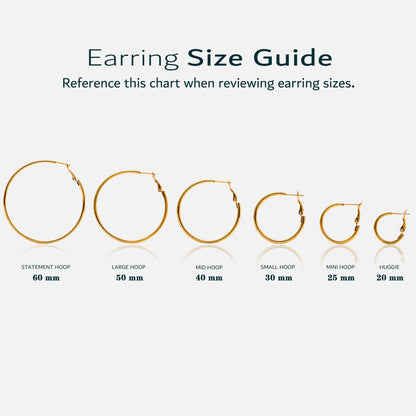 18K Gold and Silver Minimalist Essential Hoop Huggie Earrings