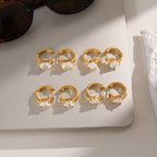 18K Gold Essential Bling Small Hoop Huggie Earrings