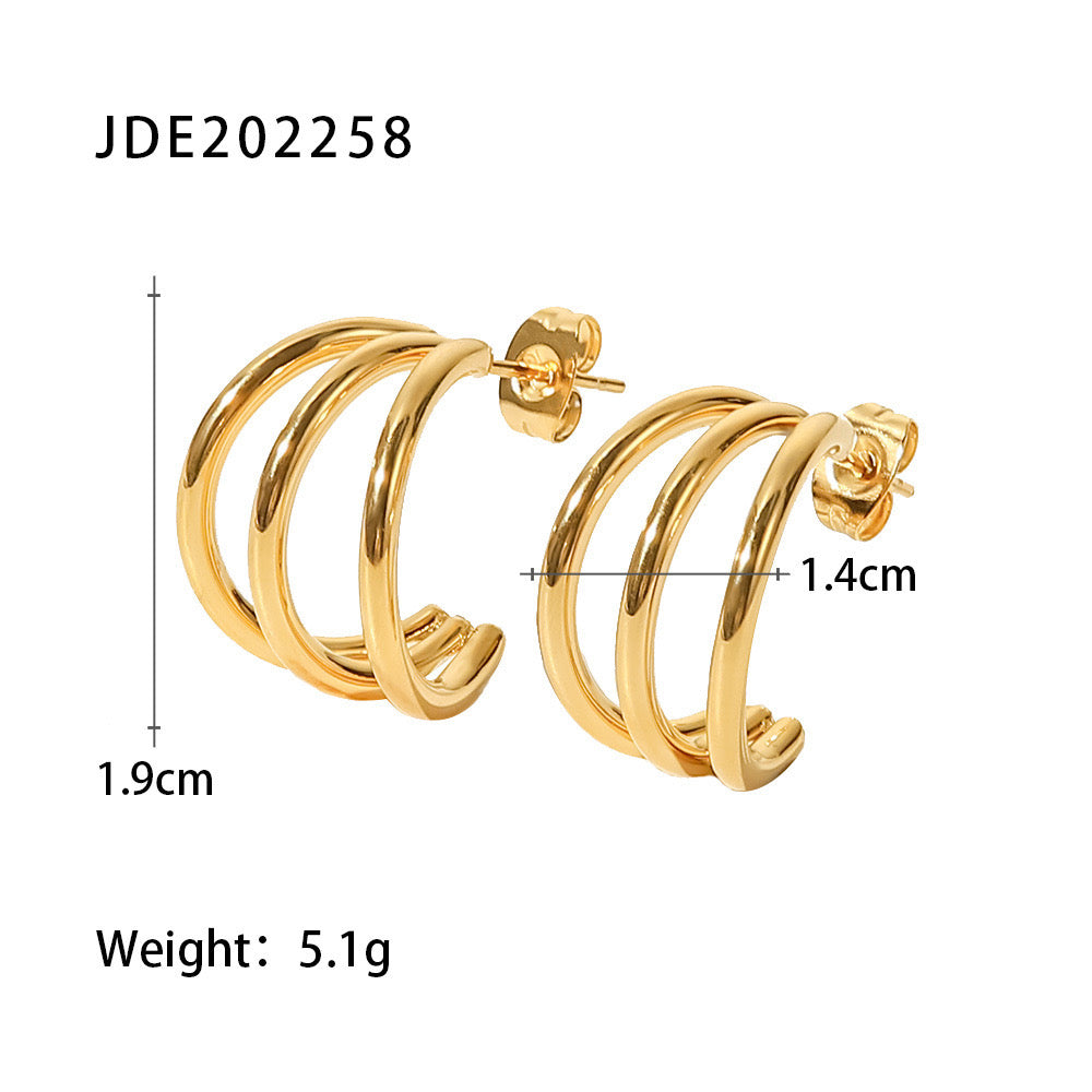 18K Gold Delicate Chic Huggie Earrings