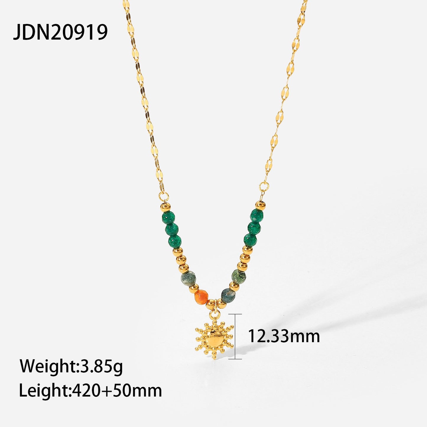 18K Gold Sun Spirit Beaded Necklace