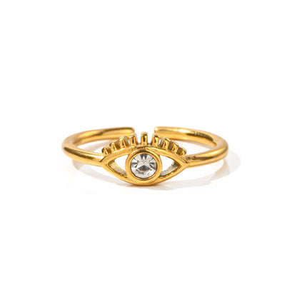 18K Gold Evil Eye Ring