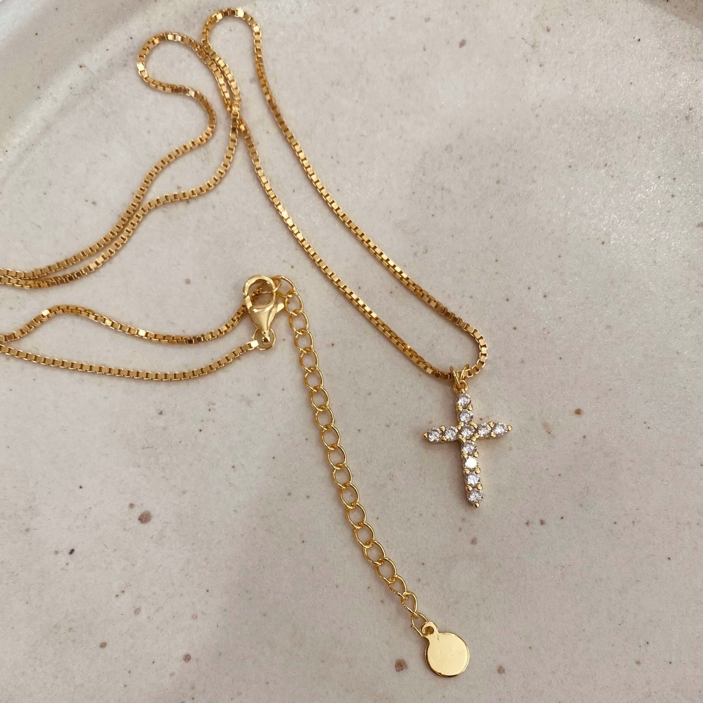 18K Gold Cross Necklace