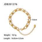 18K Gold Classic Circle Chain Bracelet
