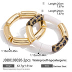 18K Gold Caramel Crush Statement Resin Bangle Bracelet Stacks