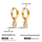 18K Gold Little Wonders Small Hoop Dangle Cartilage Huggie Earrings with Charm