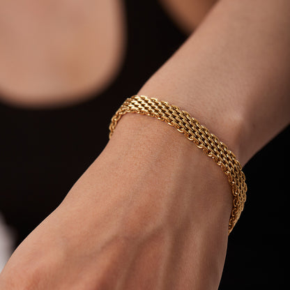 18K Gold Watch Chain Bracelet