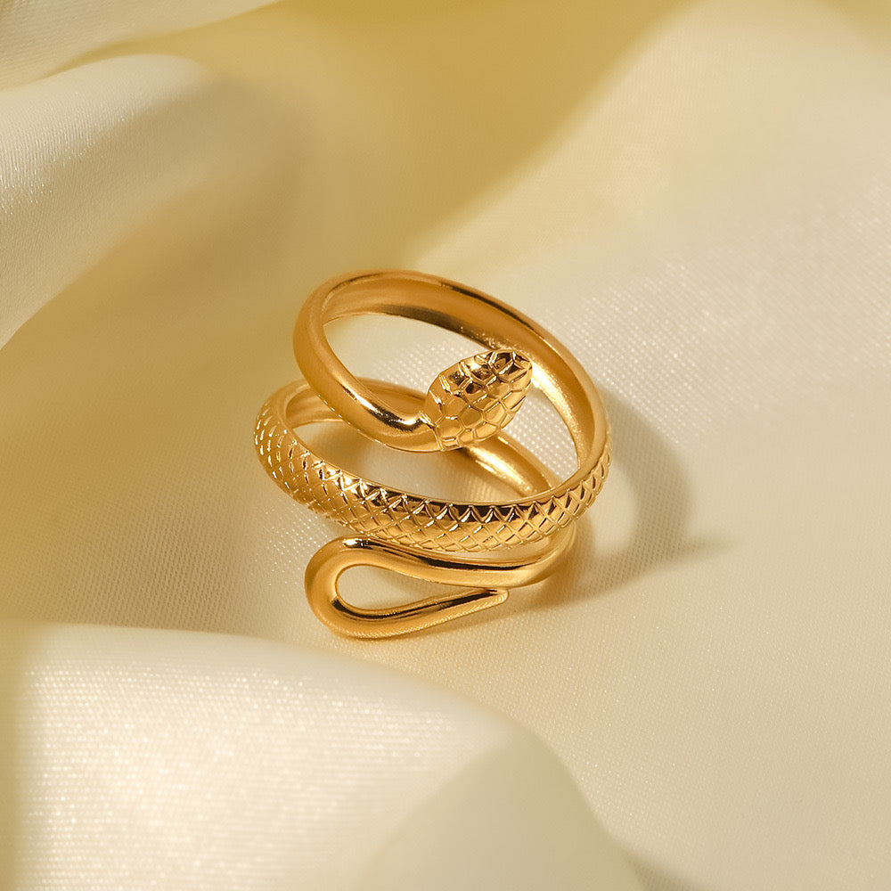 18K Gold Royal Snake Statement Ring