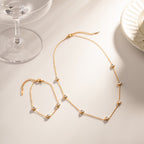 18K Gold Minimal Glow Dainty Chain Bracelet