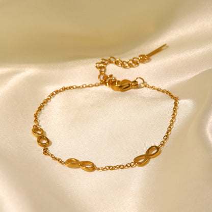 18K Gold Infinity Bracelet