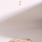 18K Gold Minimalist Lariat Necklace