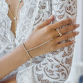 18K Gold Waterproof Aura Tennis Hand Chain Bracelet