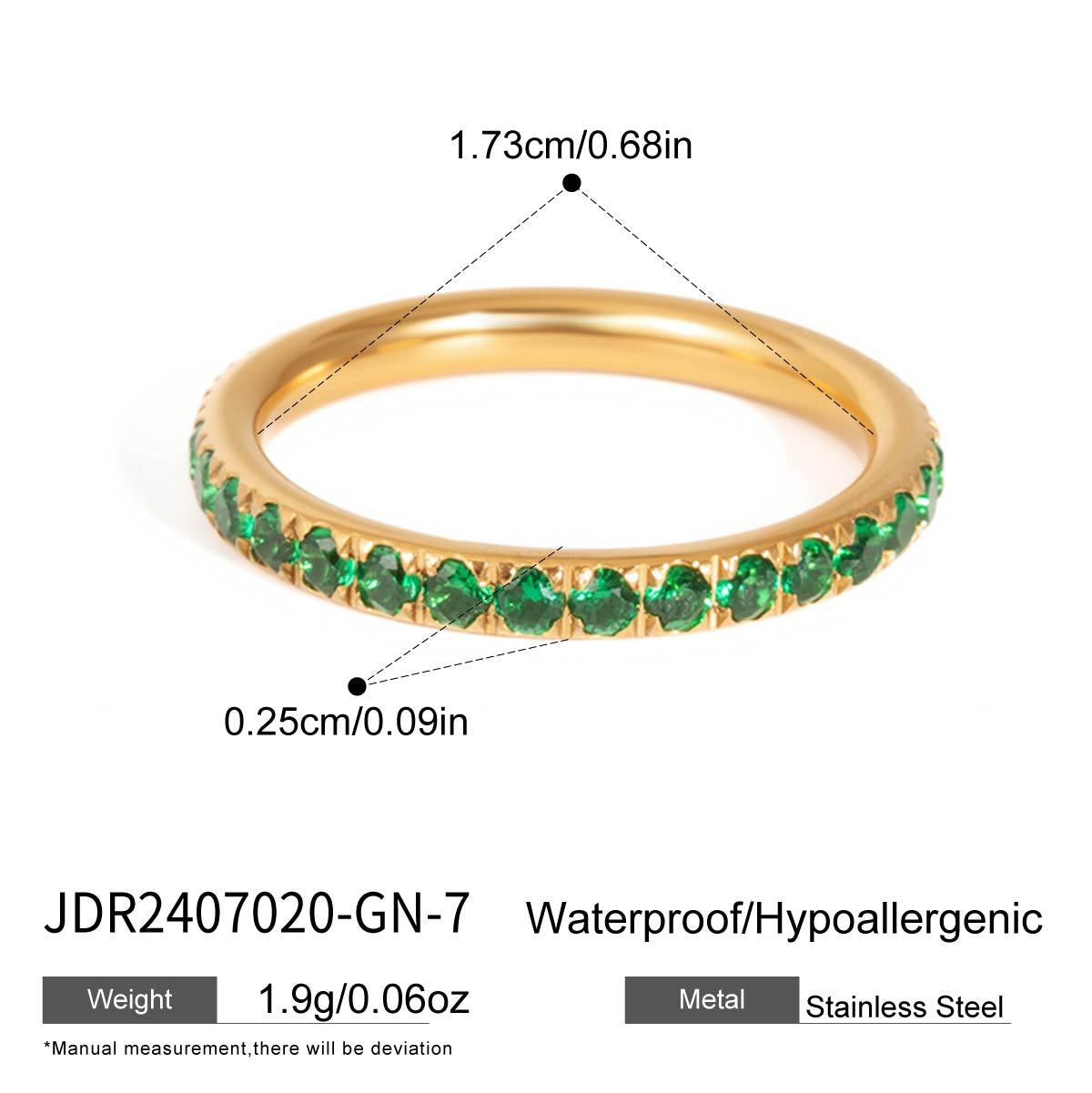 18K Gold and Silver Gem Palette Eternity Ring