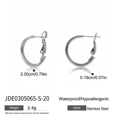18K Gold and Silver Minimalist Essential Hoop Huggie Earrings