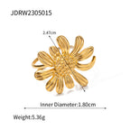 18K Gold Summer Flower Statement Ring