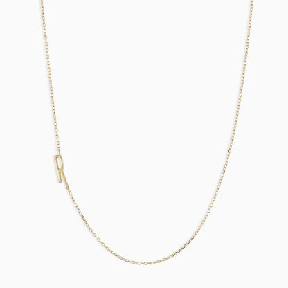 18K Gold Minimalist Initial Choker Necklace