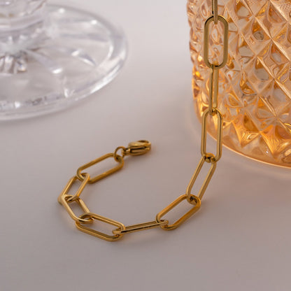 18K Gold Classic Paperclip Chain Necklace