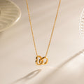 18K Gold Heart Locked Dainty Pendant Necklace