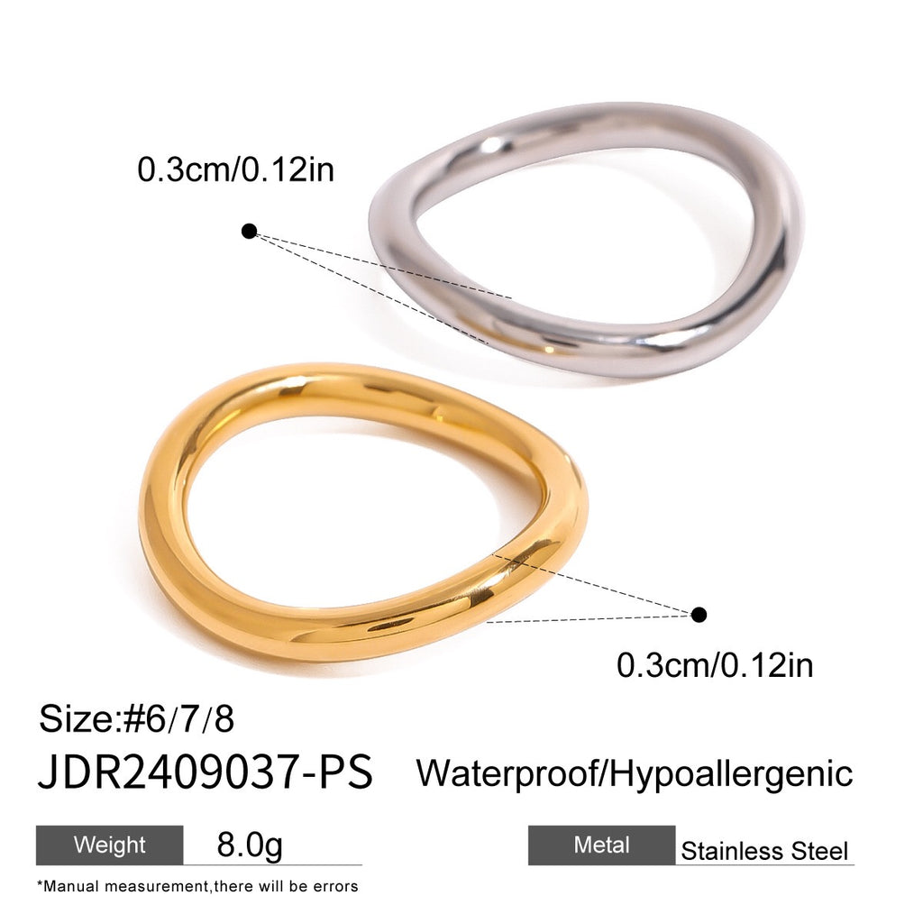 18K Gold and Silver Clean Lines Chic Stacking Rings