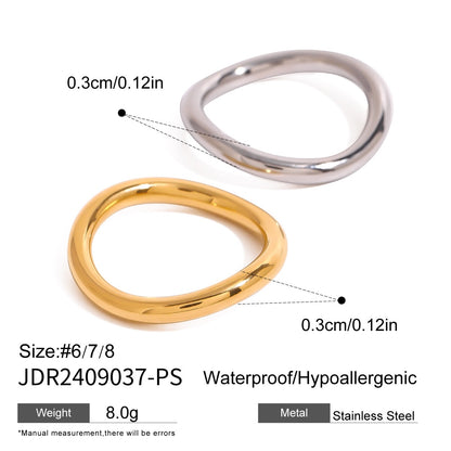 18K Gold and Silver Clean Lines Chic Stacking Rings