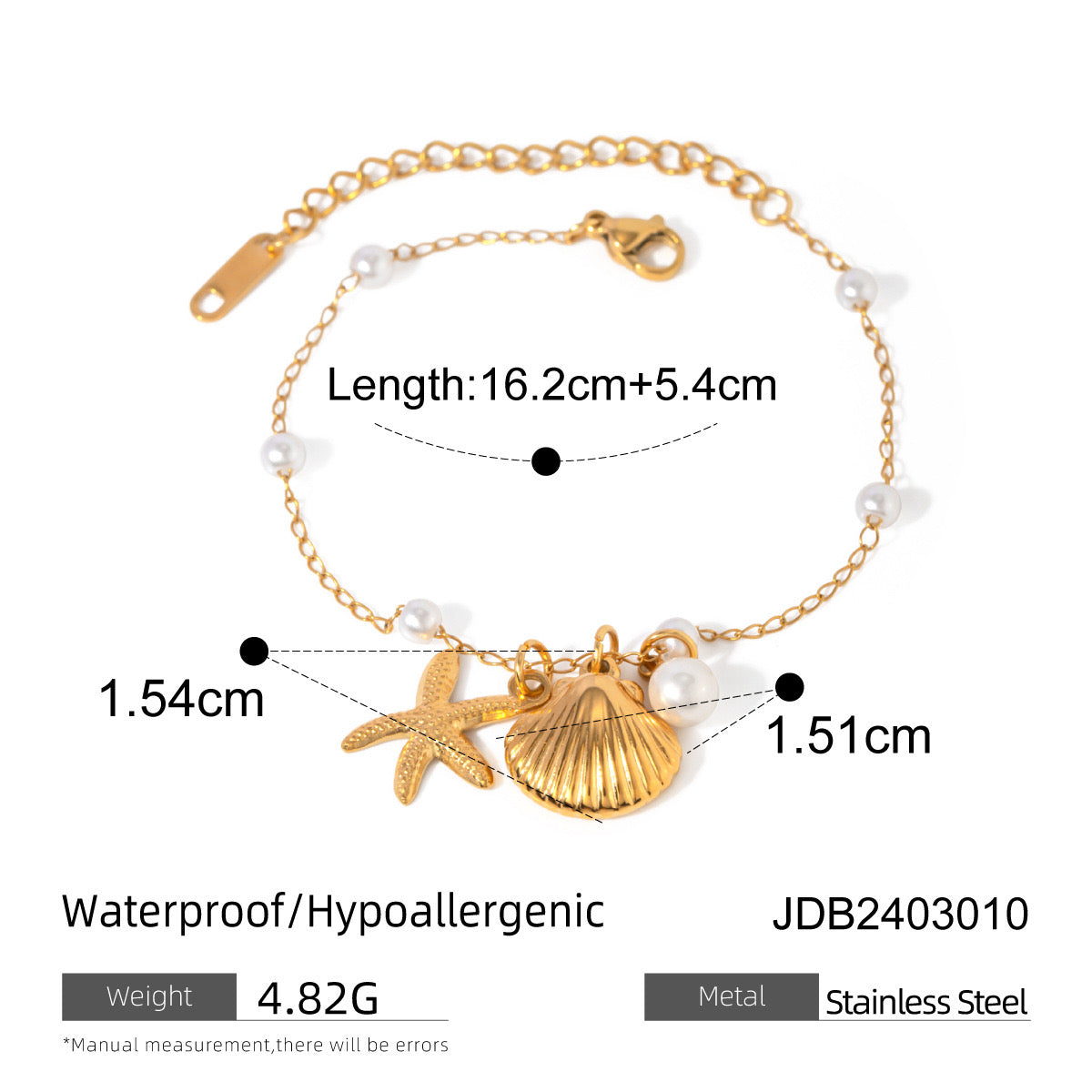 18K Gold Summer Charm Bracelet