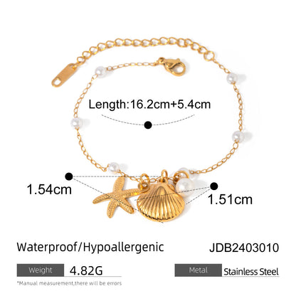18K Gold Summer Charm Bracelet