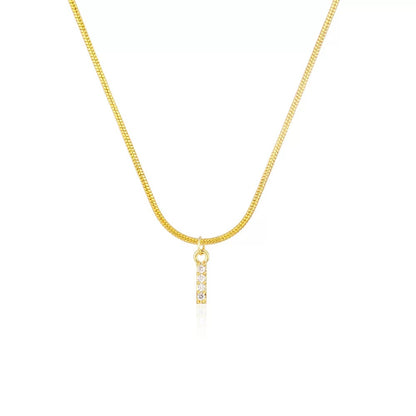 18K Gold Minimalist Glam Initial Necklace