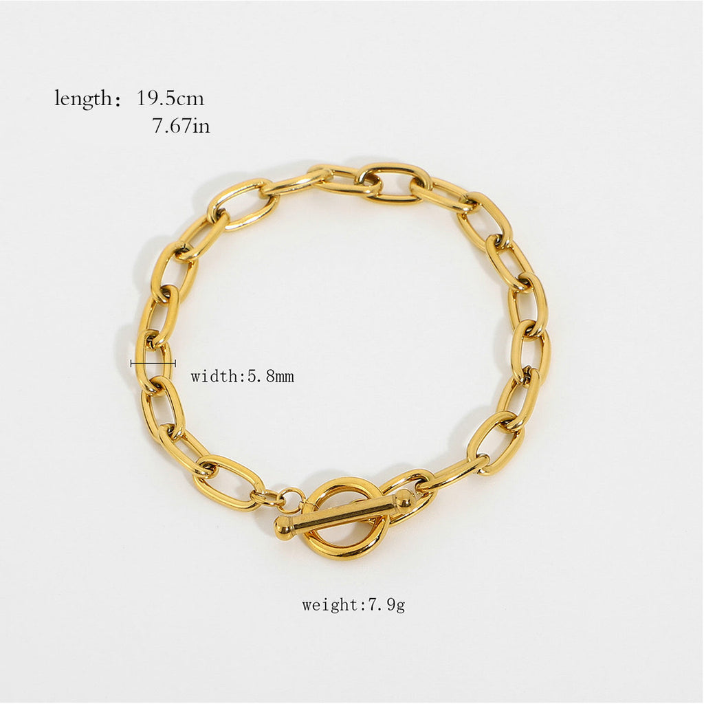 18K Gold Waterproof Pink Butterfly Trendy Hand Jewelry Chain Bracelet