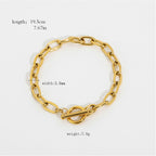 18K Gold Waterproof Pink Butterfly Trendy Hand Jewelry Chain Bracelet