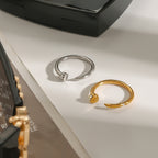 18K Gold Bling Nail Ring