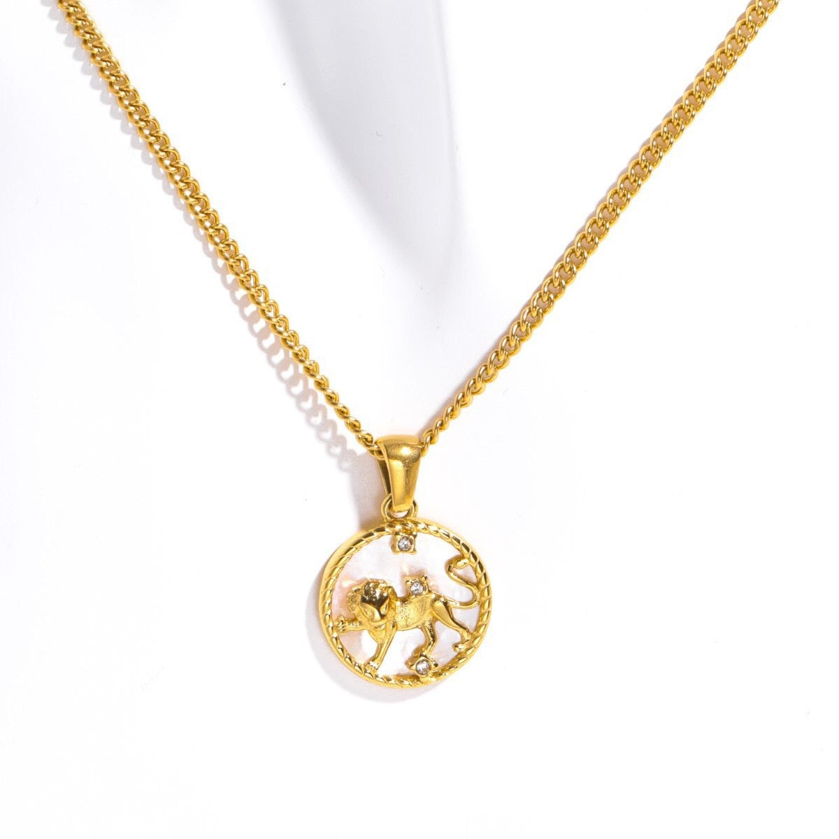 18K Gold Zodiac Astrology Sign Pendant Necklace