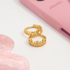 18K Gold Princess Tiara Statement Ring