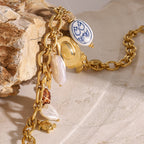 18K Gold Summer Pearl Cowboy Hat Charm Necklace