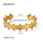 18K Gold Opulence Paperclip Chain Tennis Chunky Statement Bangle Bracelet Stack