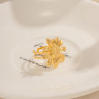 18K Gold Summer Flower Statement Ring