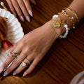 18K Gold Waterproof Chic Hand Chain Bracelet