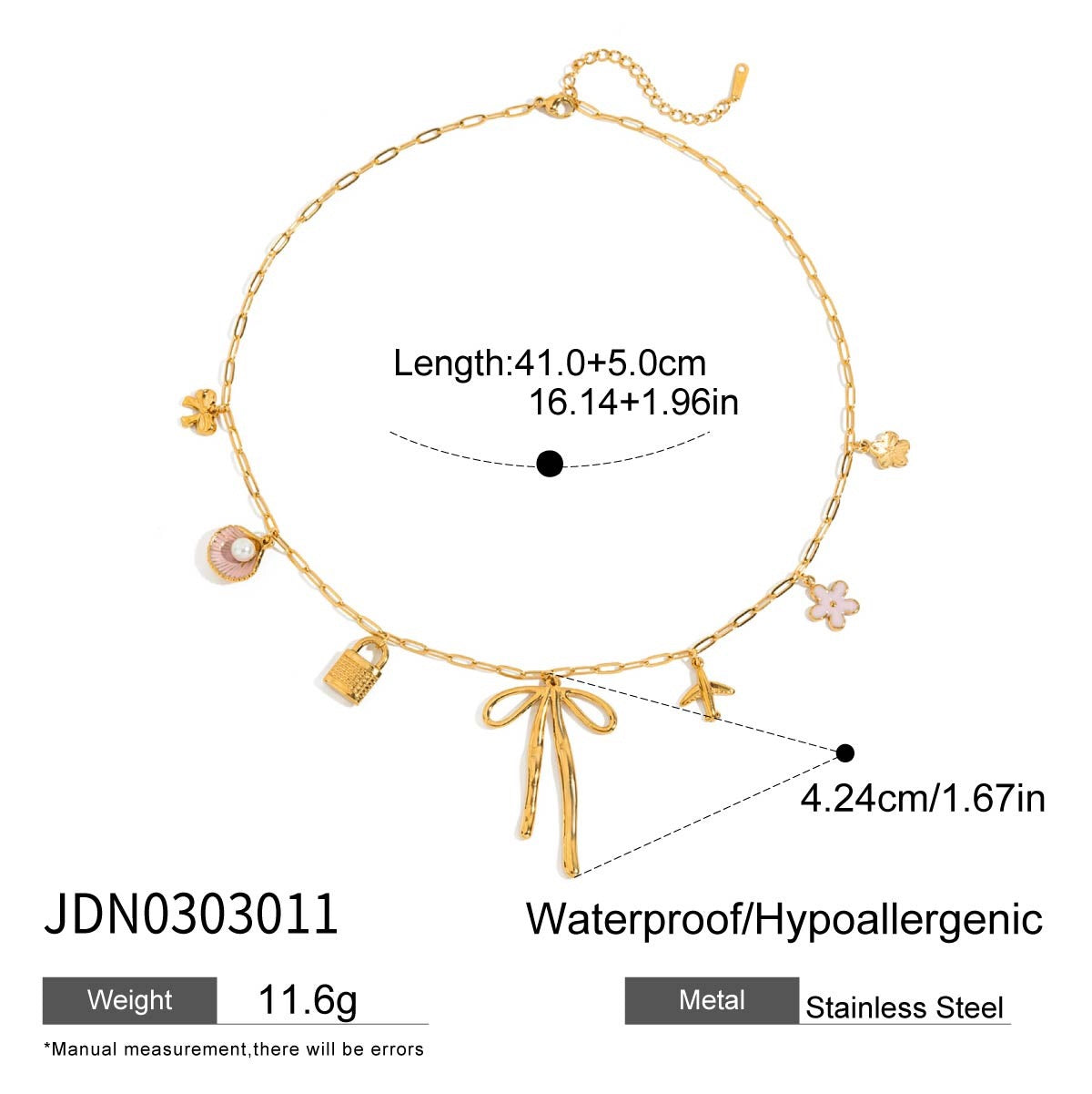 18K Gold Lavender Summer Sun Bow Chaim Layered Necklace Set