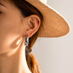 18K Gold Chunky C Shape Huggie Earrings