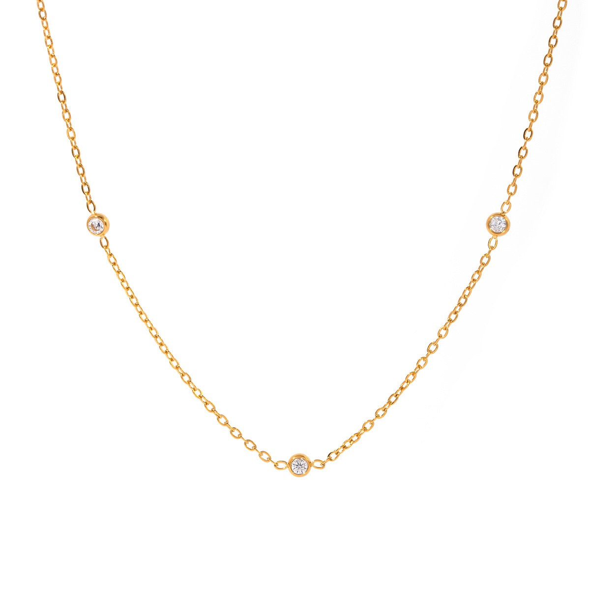 18K Gold Stardust Dainty Chain Necklace