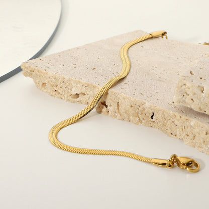 18K Gold Classic Herringbone Bracelet