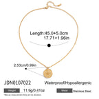 18K Gold Queen Bee Coin Pendant Necklace