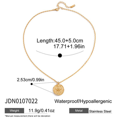 18K Gold Queen Bee Coin Pendant Necklace